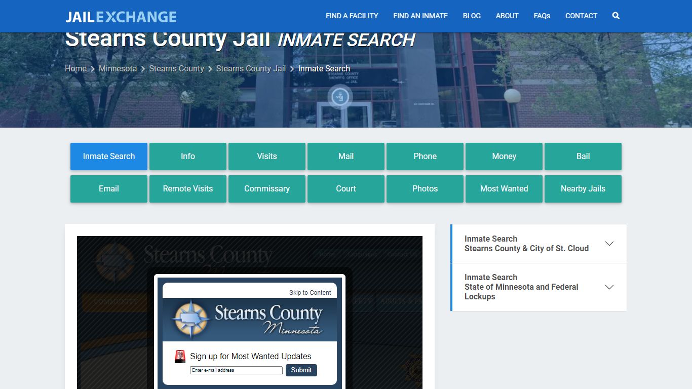 Inmate Search: Roster & Mugshots - Stearns County Jail, MN